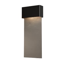 Stratum 22" Tall LED Outdoor Dark Sky Wall Sconce - Coastal Black Finish with Coastal Burnished Steel Accents