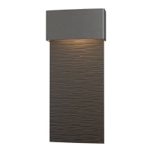 Stratum 22" Tall LED Outdoor Dark Sky Wall Sconce - Coastal Natural Iron Finish with Coastal Oil Rubbed Bronze Accents