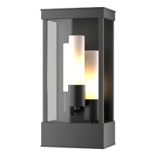 Portico 3 Light 18" Tall Outdoor Wall Sconce - Coastal Black Finish with Opal Glass Inner Shades