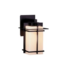Tourou 11" Tall Downward Outdoor Wall Sconce - Coastal Black Finish with Opal Glass Shade