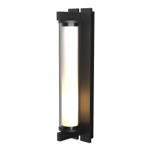Fuse 21" Tall Outdoor Wall Sconce - Coastal Black Finish with Clear Glass Shade