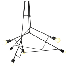 Divergence 6 Light 54" Wide Abstract Outdoor Chandelier