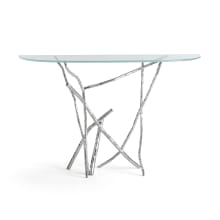 Brindille 52" Wide Glass Top Aluminum Console/Sofa Table