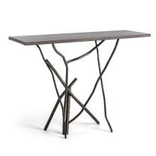 Brindille 46" Wide Maple Wood Top Metal Console Table