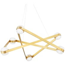 Orbit 6 Light 38" Wide LED Abstract Chandelier