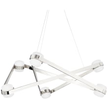 Orbit 6 Light 38" Wide LED Abstract Chandelier