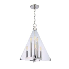 Triad 6 Light 18" Wide Taper Candle Chandelier