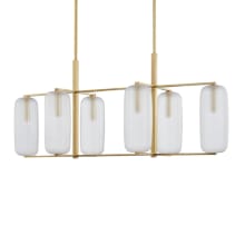 Pebble 6 Light 53" Wide Abstract Chandelier