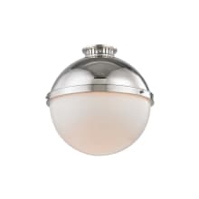 Latham Single Light 15" Wide Flush Mount Globe Ceiling Fixture