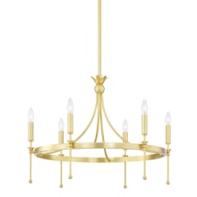 Gates 6 Light 27" Wide Taper Candle Chandelier