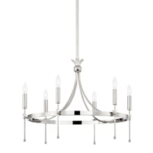 Gates 6 Light 27" Wide Taper Candle Chandelier