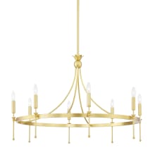 Gates 8 Light 39" Wide Taper Candle Chandelier