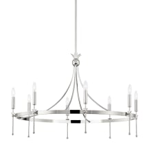 Gates 8 Light 39" Wide Taper Candle Chandelier