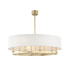 Durham 8 Light 39" Wide Taper Candle Drum Chandelier