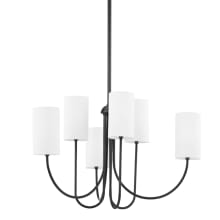 Harlem 6 Light 28" Wide Pillar Candle Chandelier