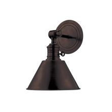 Garden City 11" Tall Wall Sconce with Black Metal Shade