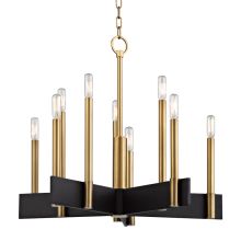 Abrams 10 Light 25" Wide Taper Candle Chandelier