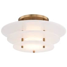 Gatsby Single Light 16" Wide Integrated LED Semi-Flush Ceiling Fixture