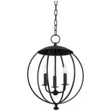 Wesley 3 Light 17" Wide Taper Candle Pendant