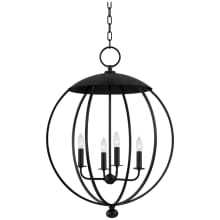 Wesley 4 Light 24" Wide Taper Candle Style Chandelier