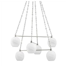 Asbury Park 6 Light 38" Wide Chandelier