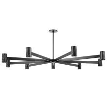 Predock 9 Light 64" Wide LED Sputnik Chandelier with Neo Madera Marble Shades