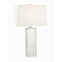 Hague Single Light 27" Tall Buffet Table Lamp with Belgian Linen Shade