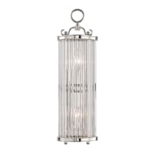 Glass No.1 Single Light 19" Tall Wall Sconce with Clear Crystal Shade