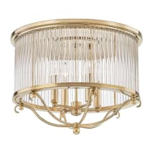 Glass No.1 4 Light 19" Wide Flush Mount Ceiling Fixture with Clear Crystal Shade