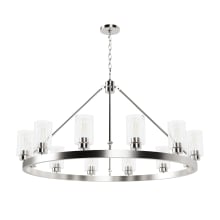 Hartland 12 Light 44" Wide Ring Chandelier with Shades