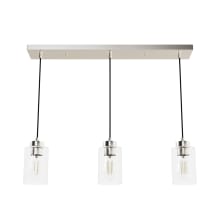 Hartland 3 Light 5" Wide Linear Pendant with Shades
