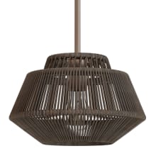 Brookhollow 11" Wide Pendant with Rattan Shade