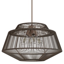 Brookhollow 4 Light 25" Wide Pendant with Rattan Shade