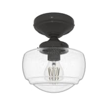 Saddle Creek 7" Wide Semi-Flush Ceiling Fixture with Clear Glass Shades