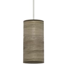Solhaven 6" Wide Mini Pendant with Polystyrene and Paper Veneer Overlay Shade