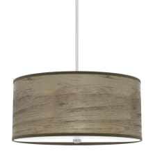 Solhaven 3 Light 19" Wide Pendant with Polystyrene and Paper Veneer Overlay Glass Shade