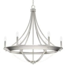 Perch Point 6 Light 30" Wide Taper Candle Style Chandelier