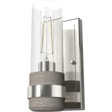 River Mill 10" Tall Wall Sconce with Clear Seeded Glass Shade