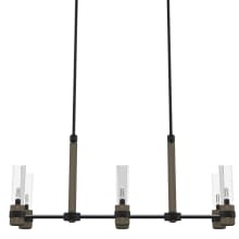 River Mill 6 Light 12" Wide Chandelier with Clear Seeded Glass Shades
