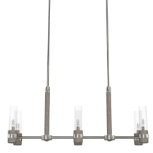 River Mill 6 Light 12" Wide Chandelier with Clear Seeded Glass Shades