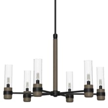 River Mill 6 Light 30" Wide Chandelier with Clear Seeded Glass Shades