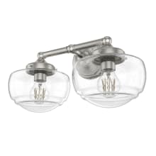 Saddle Creek 2 Light 17" Wide Vanity Light with Clear Glass Shades