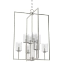 Kerrison 8 Light 24" Wide Pillar Candle Multi Light Pendant with Clear Seeded Glass Shade