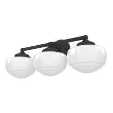 Saddle Creek 3 Light 24" Wide Vanity Light with White Glass Shades