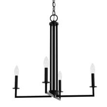 Bearden 4 Light 24" Wide Taper Candle Style Dimmable Chandelier