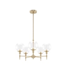 Xidane 5 Light 24" Wide Chandelier with Clear Glass Shades