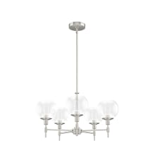 Xidane 5 Light 24" Wide Chandelier with Clear Glass Shades