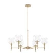 Xidane 6 Light 32" Wide Chandelier with Clear Glass Shades