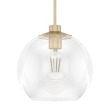 Xidane 12" Wide Pendant with Clear Glass Shade