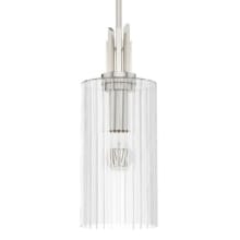 Gatz 6" Wide Mini Pendant with Ribbed Glass Shade
